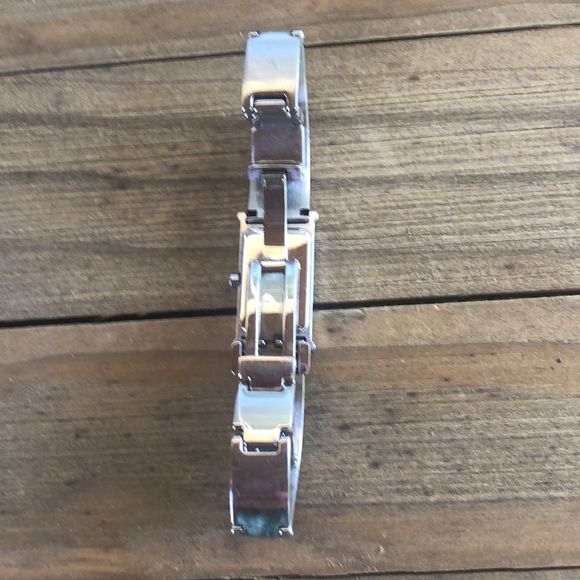 Citizen Eco Drive Silver Stainless Steel Black Face Slimline Watch! GUC - Picture 11 of 14